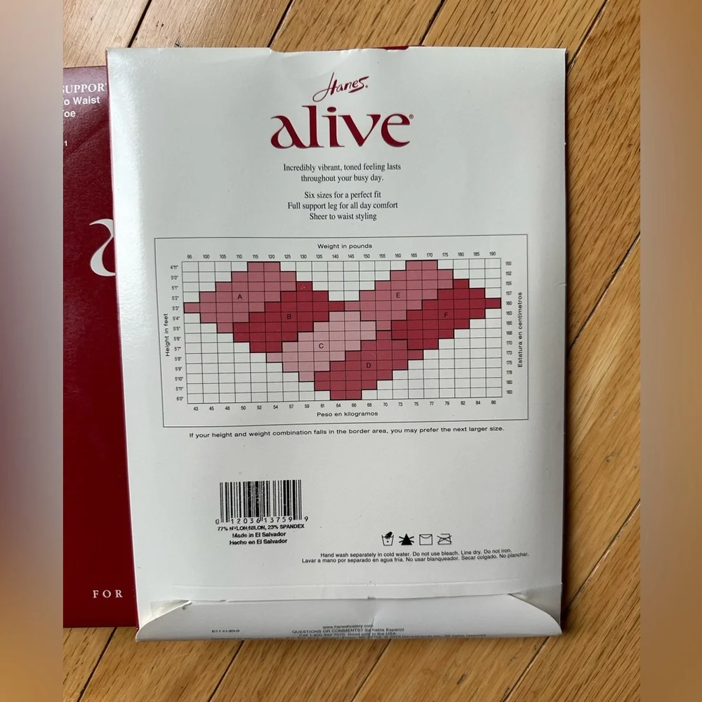 3 pairs of HANES ALIVE pantyhose/nylons Black - Picture 2 of 2